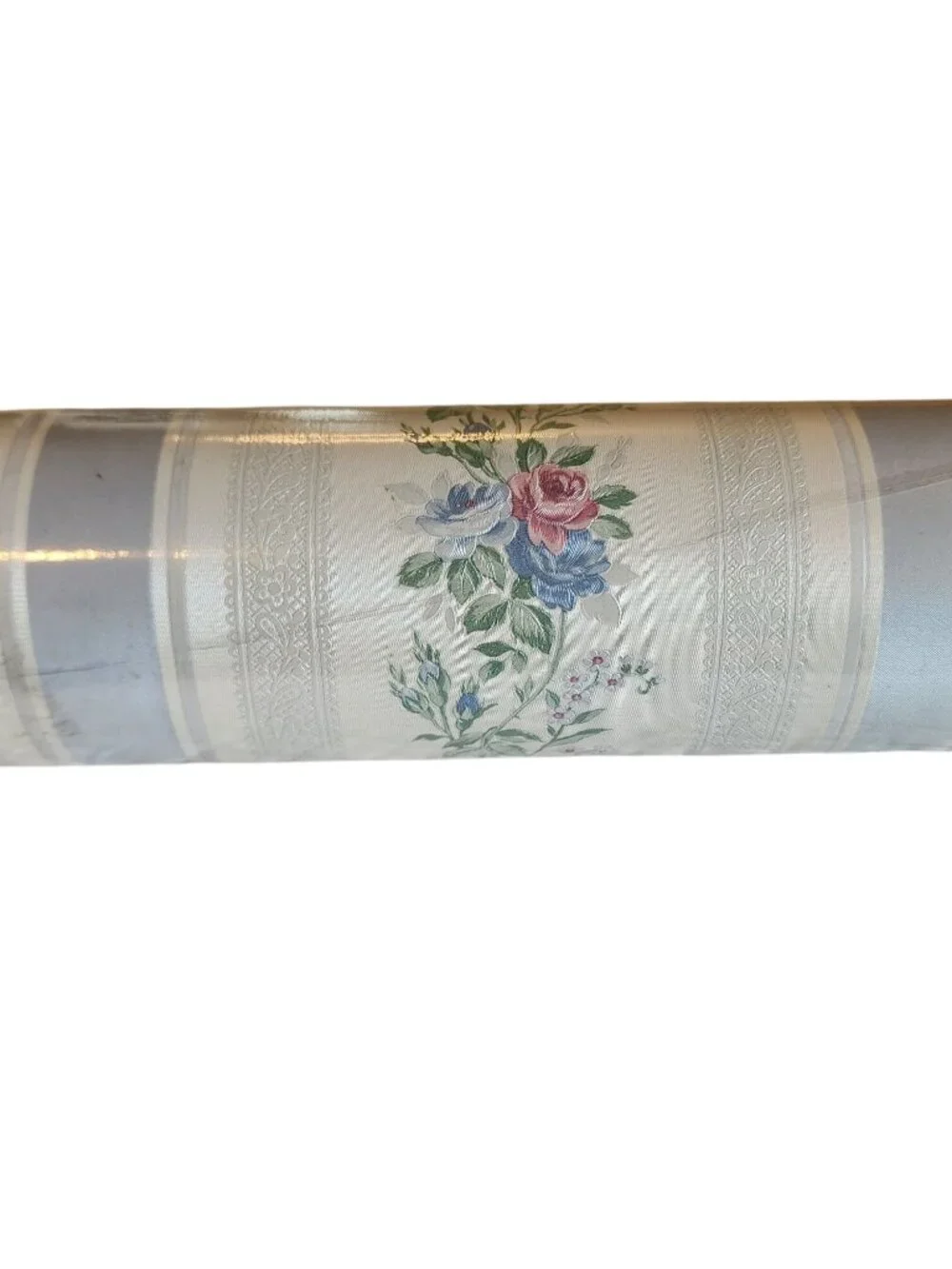 Mirage PrePasted Vinyl wallpaper 1980's floral striped